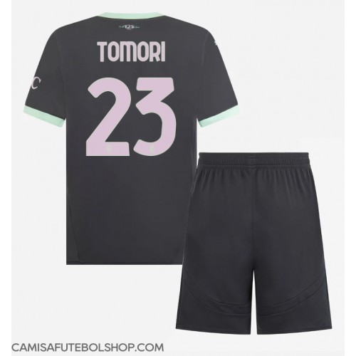 Camisa de time de futebol AC Milan Fikayo Tomori #23 Replicas 3º Equipamento Infantil 2024-25 Manga Curta (+ Calças curtas)